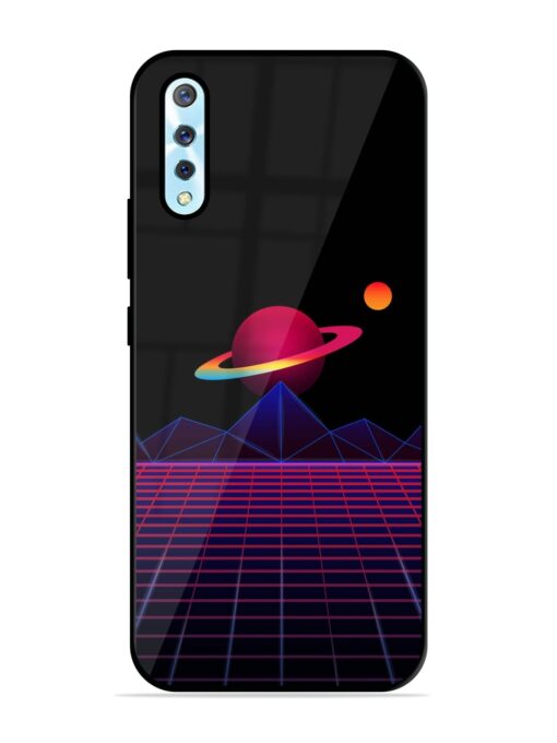 Wave Aesthetic Glossy Metal Phone Cover for Vivo S1 Zapvi