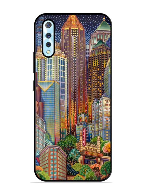 Cityscapes Art Glossy Metal Phone Cover for Vivo S1