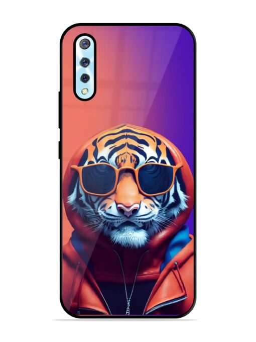 Tiger Animation Glossy Metal Phone Cover for Vivo S1 Zapvi