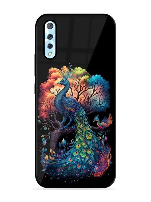 Peacock Tree Art Glossy Metal Phone Cover for Vivo S1 Zapvi