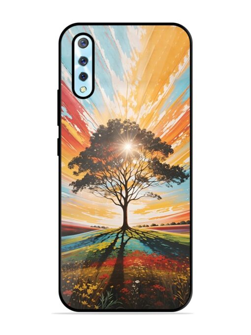 Abstract Tree Colorful Art Glossy Metal Phone Cover for Vivo S1