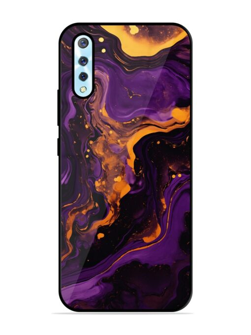 Painting Of A Purple Glossy Metal Phone Cover for Vivo S1