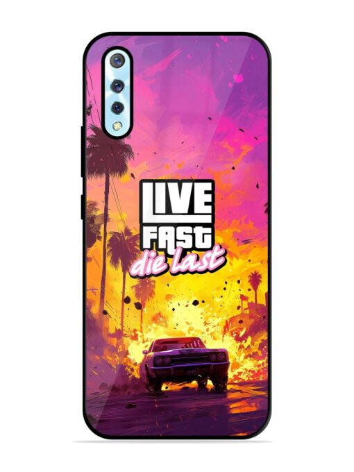 Live Fast Glossy Metal Phone Cover for Vivo S1 Zapvi