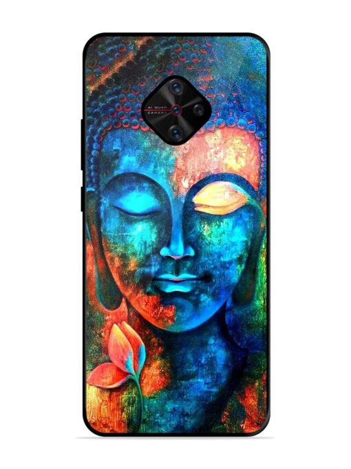 Buddha Painting Glossy Metal Phone Cover for Vivo S1 Pro Zapvi