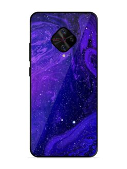 Galaxy Acrylic Abstract Art Glossy Metal Phone Cover for Vivo S1 Pro