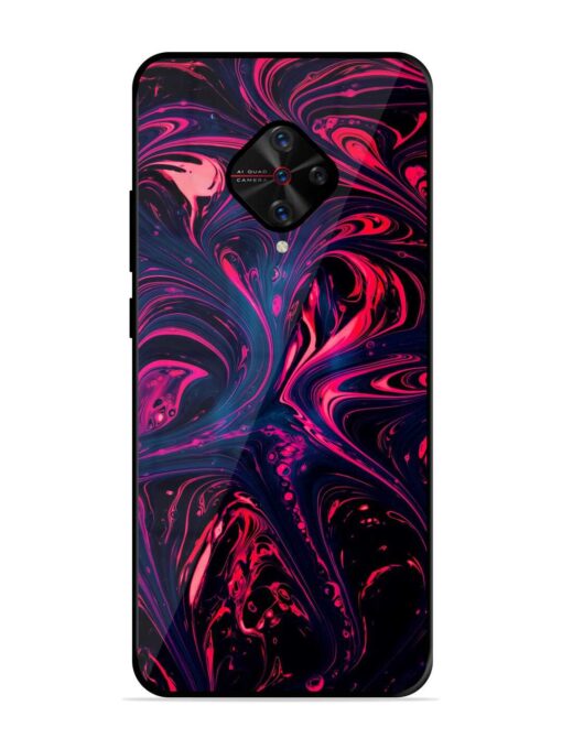 Abstract Background Glossy Metal Phone Cover for Vivo S1 Pro Zapvi