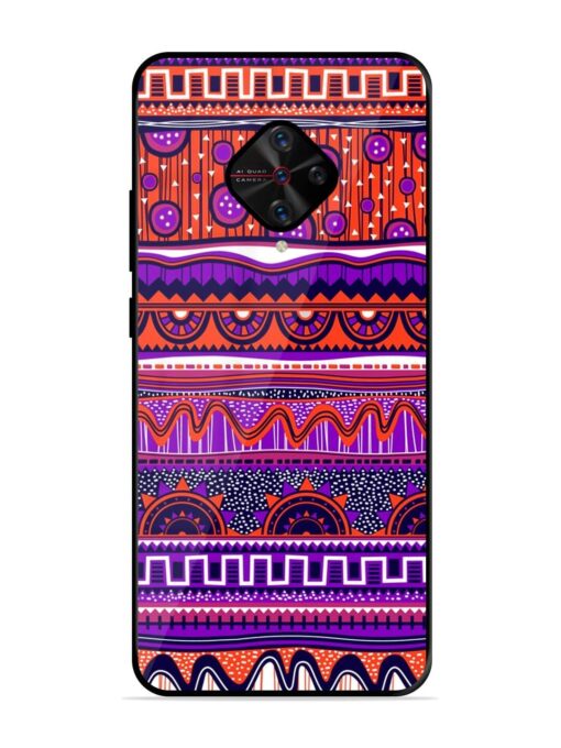 Ethnic Seamless Pattern Glossy Metal TPU Phone Cover for Vivo S1 Pro Zapvi