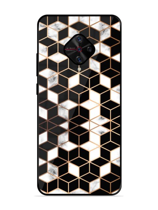 Vector Marble Texture Glossy Metal Phone Cover for Vivo S1 Pro Zapvi