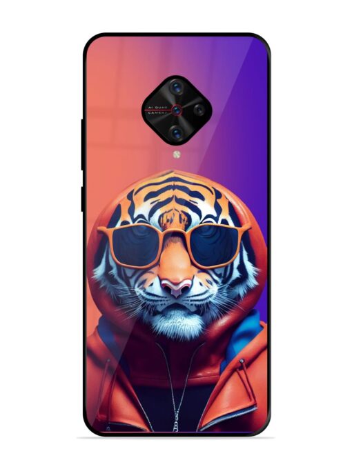 Tiger Animation Glossy Metal Phone Cover for Vivo S1 Pro Zapvi