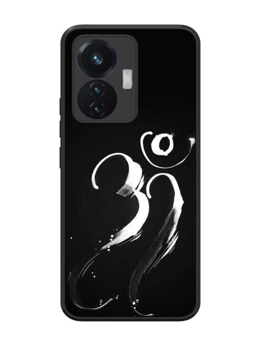 Om Logo Glossy Metal Phone Cover for Vivo T1 (44W) Zapvi