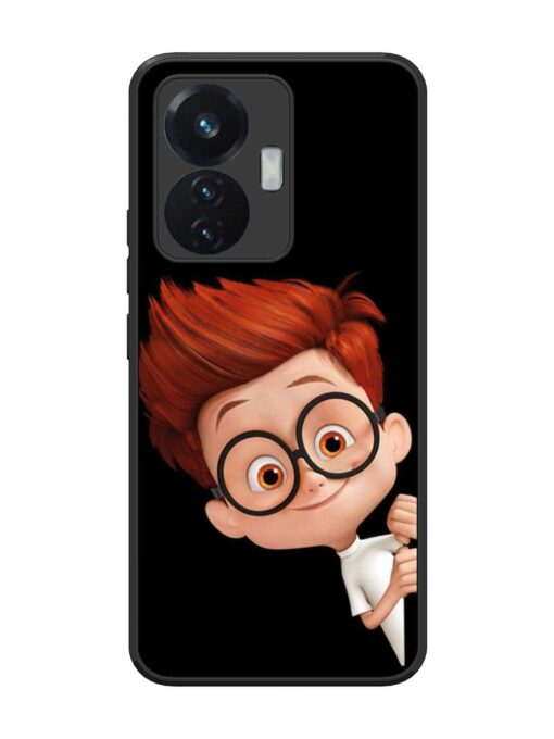 Smart Boy Cartoon Glossy Metal Phone Cover for Vivo T1 (44W) Zapvi