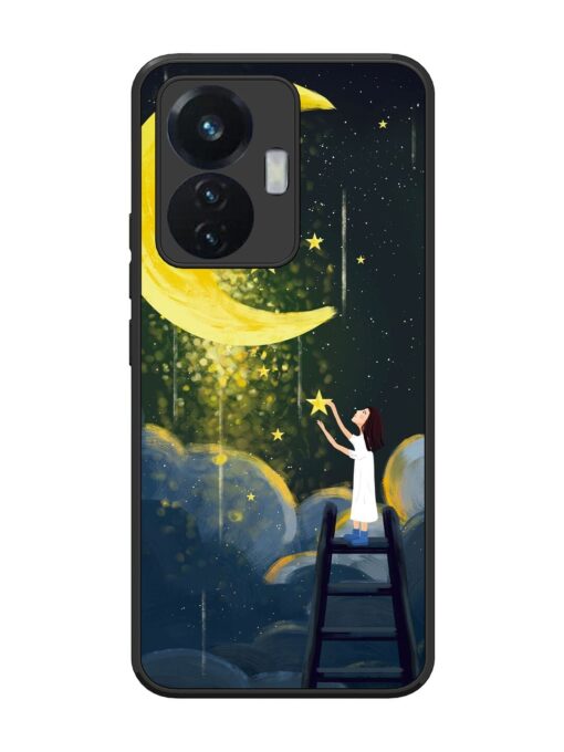 Moonlight Healing Night Illustration Glossy Metal TPU Phone Cover for Vivo T1 (44W) Zapvi