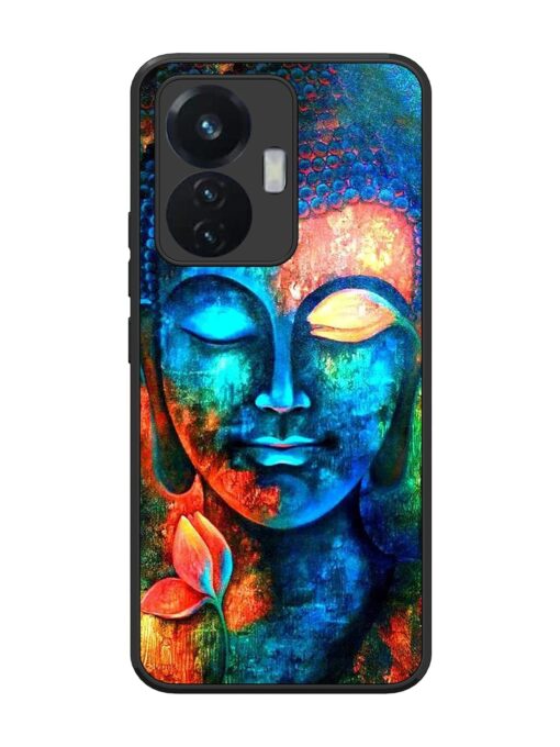 Buddha Painting Glossy Metal Phone Cover for Vivo T1 (44W) Zapvi