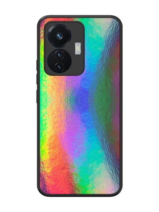 Colorful Holographic Background Glossy Metal TPU Phone Cover for Vivo T1 (44W) Zapvi