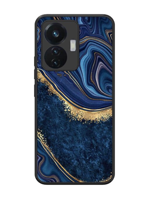 Abstract Background Blue Glossy Metal TPU Phone Cover for Vivo T1 (44W) Zapvi