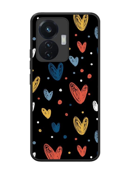 Happy Valentines Day Glossy Metal TPU Phone Cover for Vivo T1 (44W) Zapvi