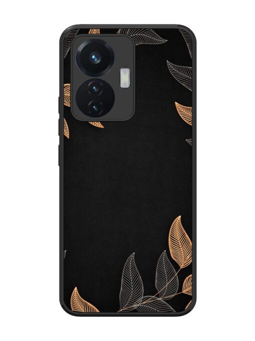 Foliage Art Glossy Metal Phone Cover for Vivo T1 (44W)