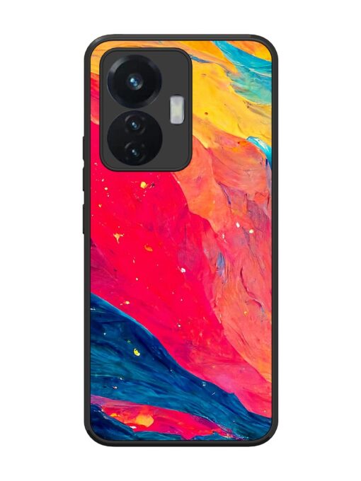 Starry Night Glossy Metal Phone Cover for Vivo T1 (44W) Zapvi