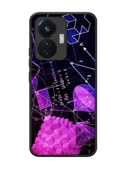 Math Physics Formula Art Glossy Metal Phone Cover for Vivo T1 (44W) Zapvi