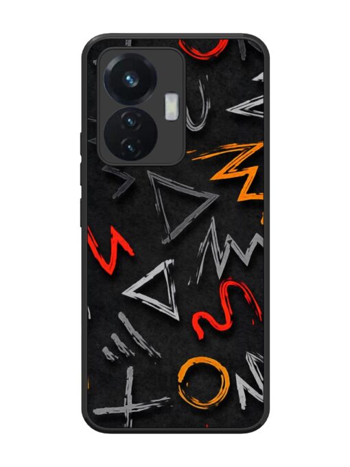 Grungy Graffiti Glossy Metal Phone Cover for Vivo T1 (44W) Zapvi