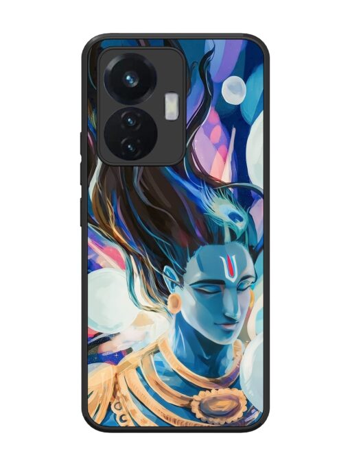 Bhagwan Sri Krishna Glossy Metal Phone Cover for Vivo T1 (44W) Zapvi