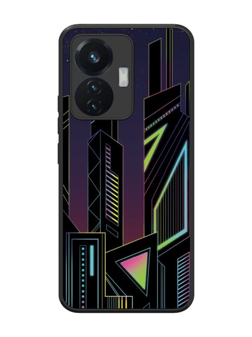 Neon Dreamscape Glossy Metal Phone Cover for Vivo T1 (44W) Zapvi