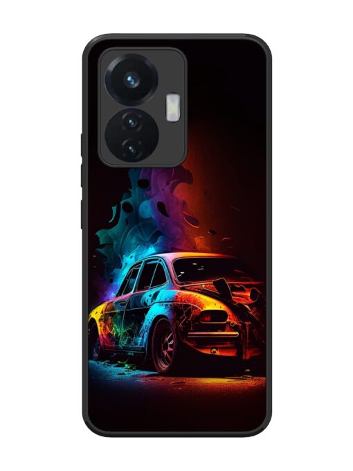 High Classic Car Art Glossy Metal Phone Cover for Vivo T1 (44W) Zapvi