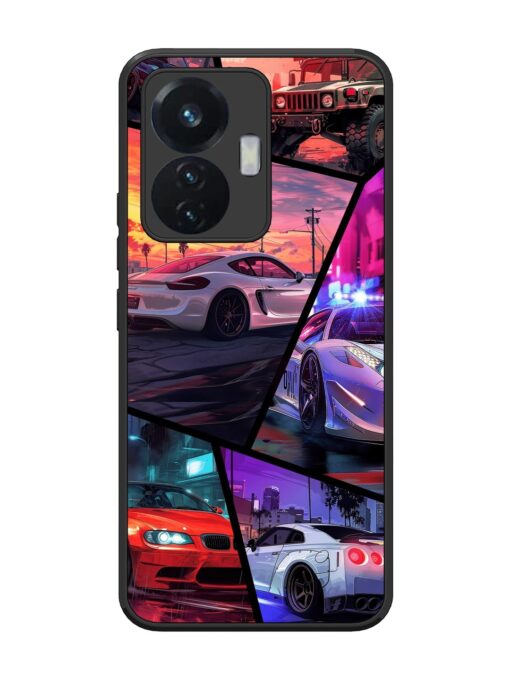 Ride In Pixels Glossy Metal Phone Cover for Vivo T1 (44W) Zapvi