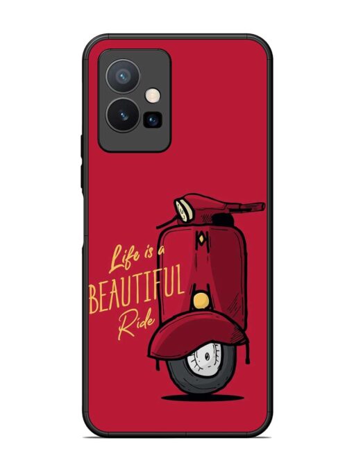 Life Is Beautiful Rides Glossy Metal Phone Cover for Vivo T1 (5G) Zapvi