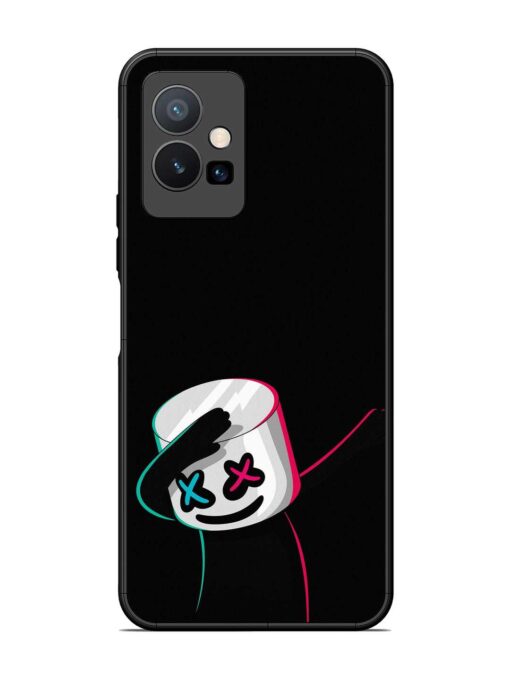 Black Marshmallow Glossy Metal Phone Cover for Vivo T1 (5G) Zapvi