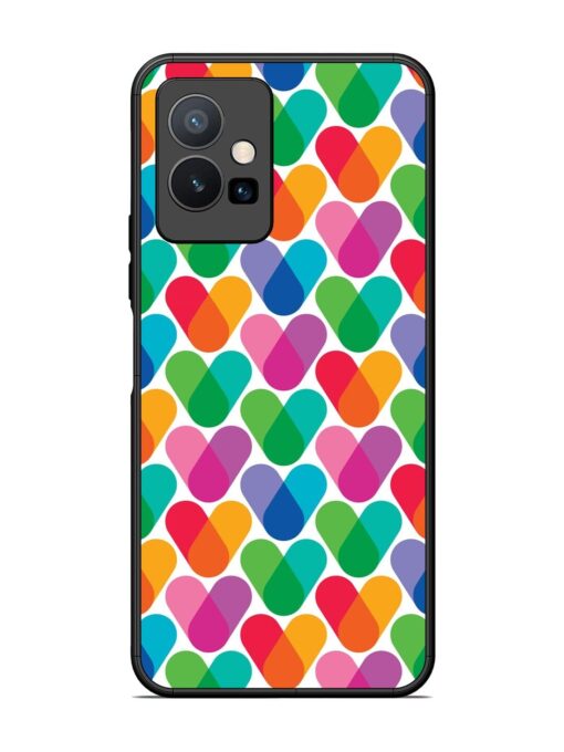 Overlapping Colors Colorful Glossy Metal TPU Phone Cover for Vivo T1 (5G)