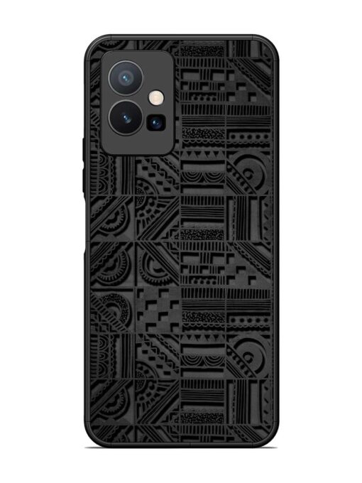 Seamless Pattern Glossy Metal Phone Cover for Vivo T1 (5G)