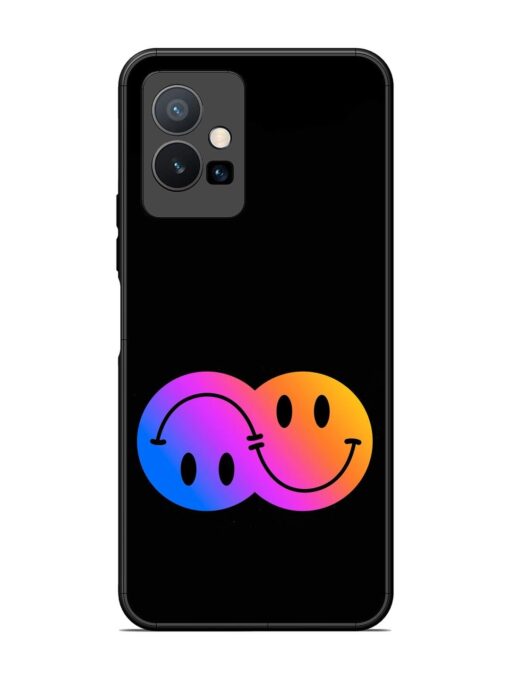 Gradient Smile Art Glossy Metal TPU Phone Cover for Vivo T1 (5G) Zapvi