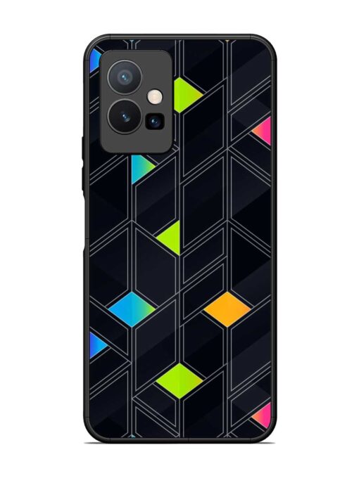 Abstract Mosaic Seamless Glossy Metal Phone Cover for Vivo T1 (5G)