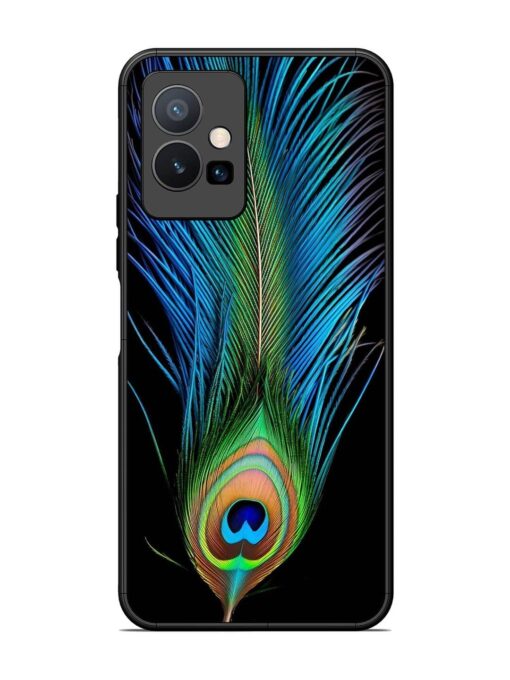 Peacock Feather Glossy Metal TPU Phone Cover for Vivo T1 (5G)