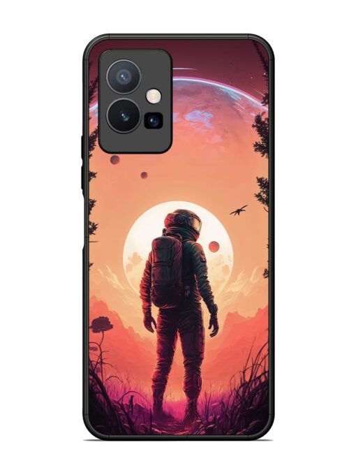 Red Sky At Morning Glossy Metal Phone Cover for Vivo T1 (5G) Zapvi