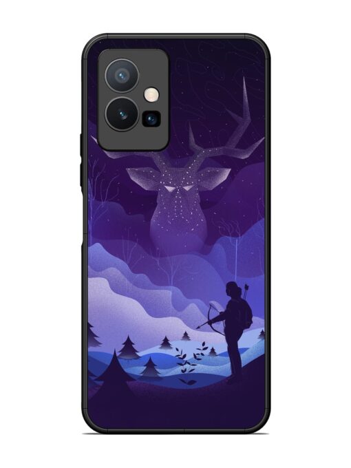 Deer Forest River Glossy Metal Phone Cover for Vivo T1 (5G) Zapvi