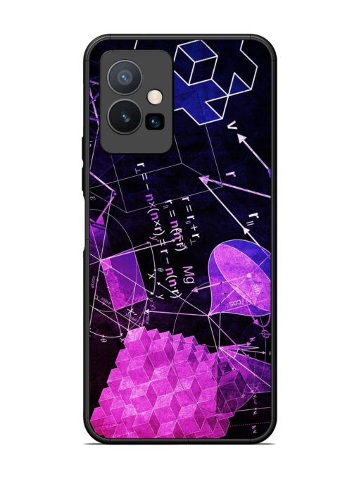 Math Physics Formula Art Glossy Metal Phone Cover for Vivo T1 (5G) Zapvi