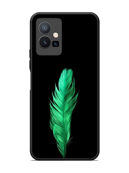 Feather Texture Glossy Metal Phone Cover for Vivo T1 (5G)