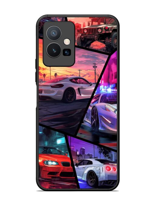 Ride In Pixels Glossy Metal Phone Cover for Vivo T1 (5G)