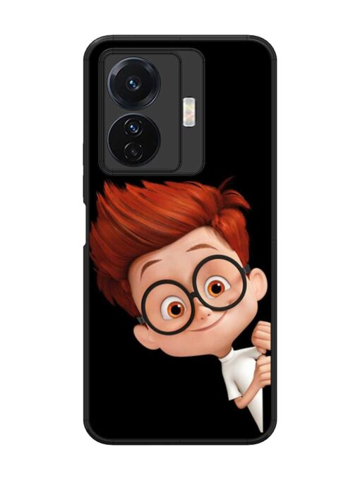 Smart Boy Cartoon Glossy Metal Phone Cover for Vivo T1 Pro (5G) Zapvi