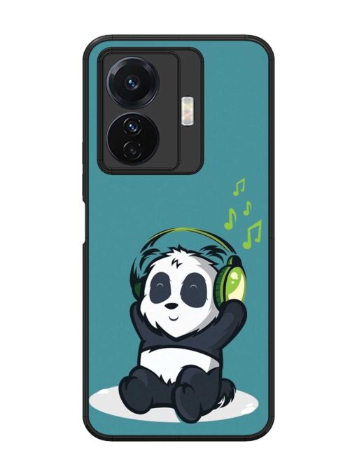 Music Panda Glossy Metal Phone Cover for Vivo T1 Pro (5G)