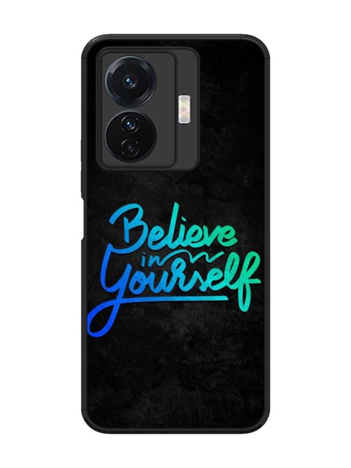 Believe In Yourself Glossy Metal Phone Cover for Vivo T1 Pro (5G)