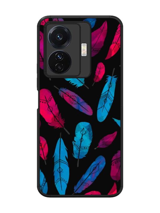 Feather Art Glossy Metal Phone Cover for Vivo T1 Pro (5G) Zapvi