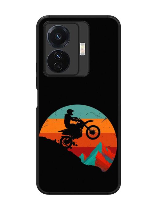 Mountain Bike Glossy Metal Phone Cover for Vivo T1 Pro (5G) Zapvi