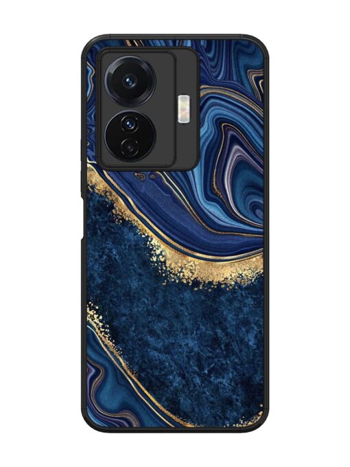 Abstract Background Blue Glossy Metal TPU Phone Cover for Vivo T1 Pro (5G) Zapvi