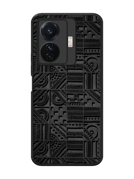 Seamless Pattern Glossy Metal Phone Cover for Vivo T1 Pro (5G)