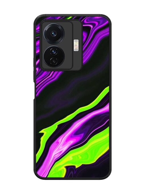 Bright Fluid Violet Glossy Metal Phone Cover for Vivo T1 Pro (5G)