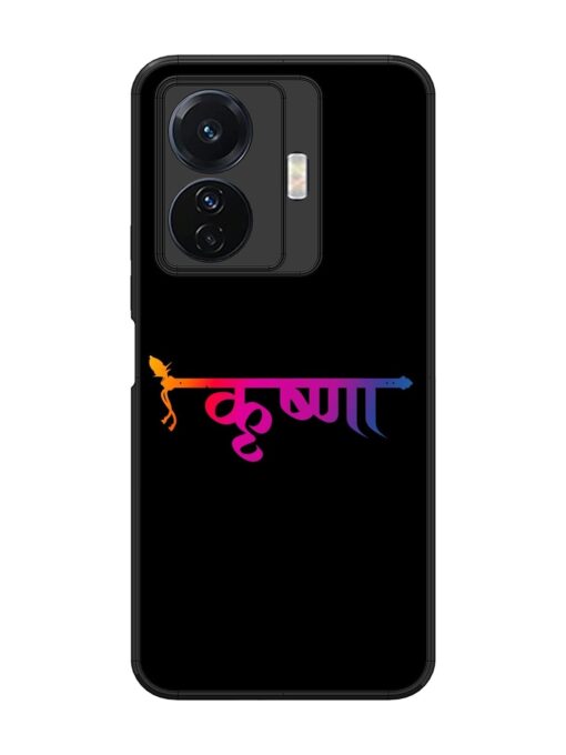 Krishna Typo Glossy Metal Phone Cover for Vivo T1 Pro (5G) Zapvi