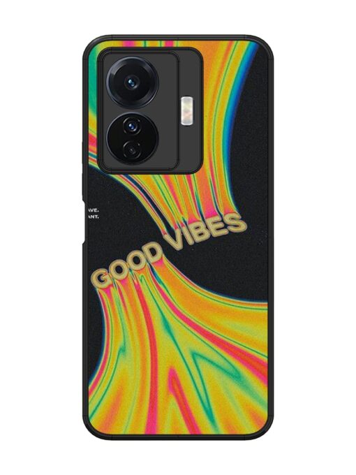 Good Vibes Glossy Metal Phone Cover for Vivo T1 Pro (5G) Zapvi